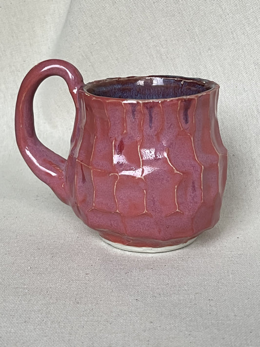 Small Pink and Purple Scalloped Mug