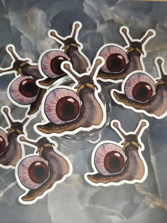 Eyeball snail 3'' Weatherproof Vinyl Sticker