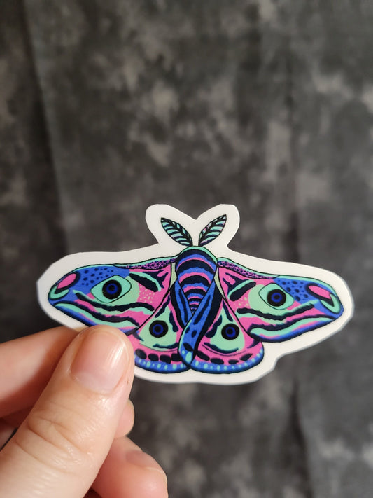 Moth Weatherproof Vinyl Sticker