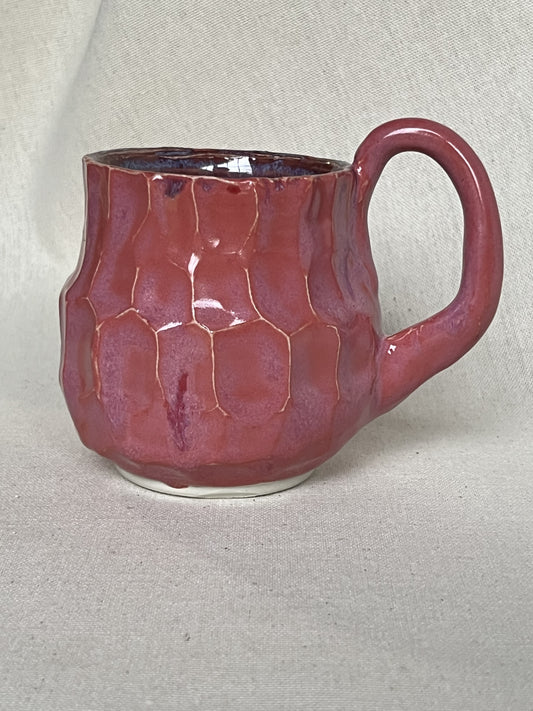 Small Pink and Purple Scalloped Mug